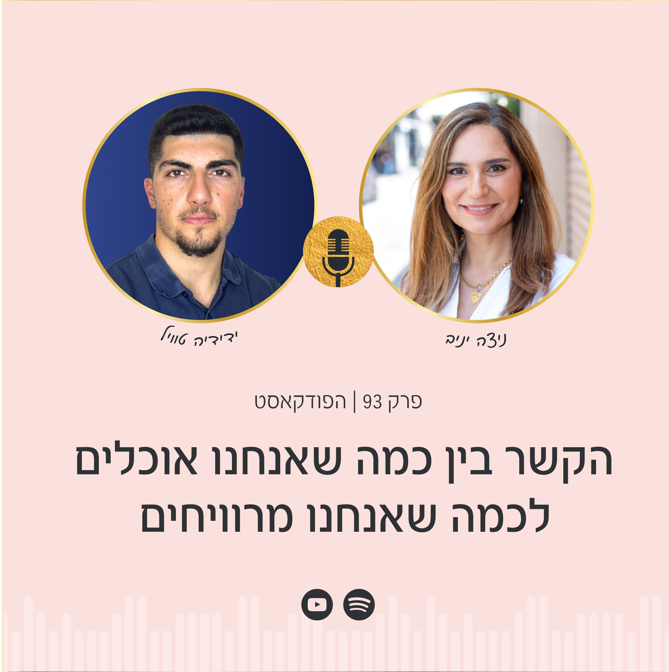 ניצה יניב, מארחת בפודקאסט 'הפסיכולוגיה של הכסף' את ידידיה טוויל, מאמן כושר ויועץ תזונה, על תזונה פיננסית - הקשר בין תזונה להתנהלות הכלכלית שלנו.